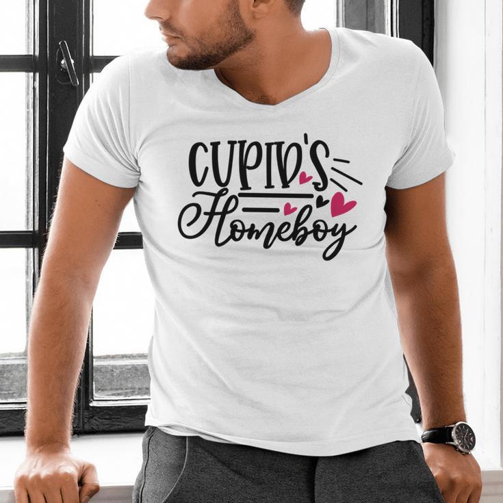 Cupid's Homebody Introvert Valentine's Day Home Men's V-Neck T-Shirt Cupid's Homebody Introvert Valentine's Day Home Men's V-Neck T-Shirt