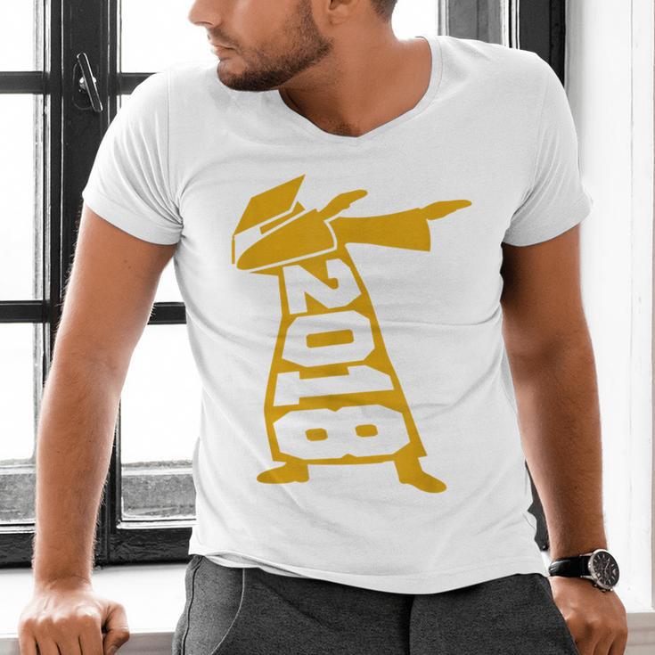Dabbing Graduation Class Of 2018 T-Shirt School Colors Men's V-Neck T-Shirt