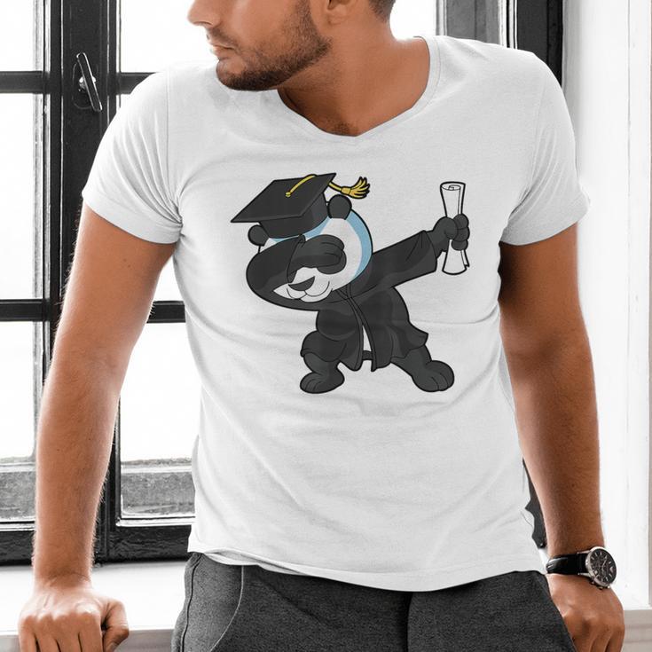 Dabbing Panda Bear Graduation Senior 2019 Shirt Men's V-Neck T-Shirt