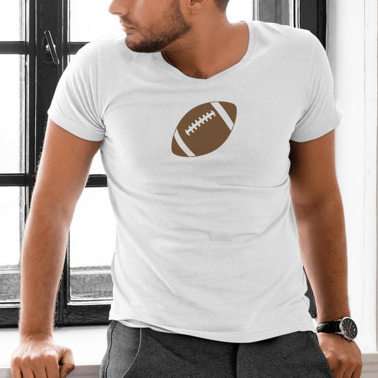 Dad Of The Birthday Boy Football Lover First Birthday Party Men's V-Neck T-Shirt