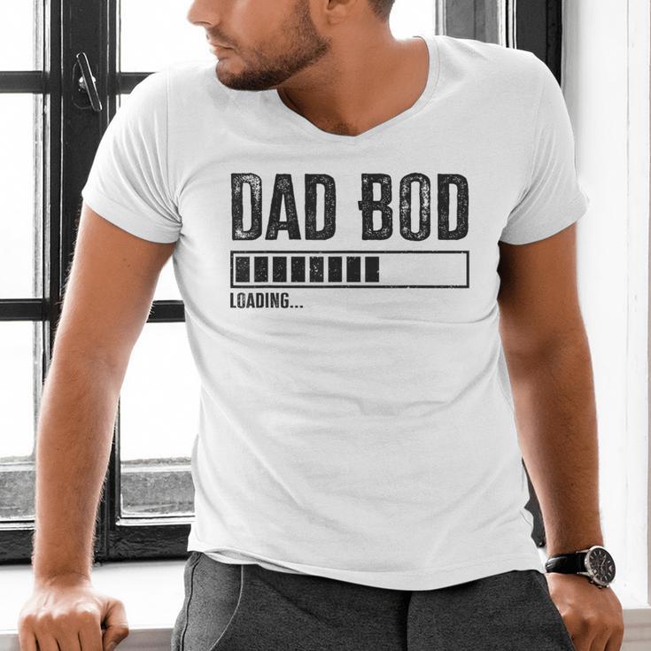 Dad BOD Loading 2024 Dad Fathers Day Baby Announcement Men's V-Neck T-Shirt