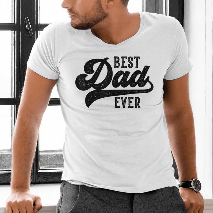 Dad From Kids Best Dad Ever Father's Day Men's V-Neck T-Shirt