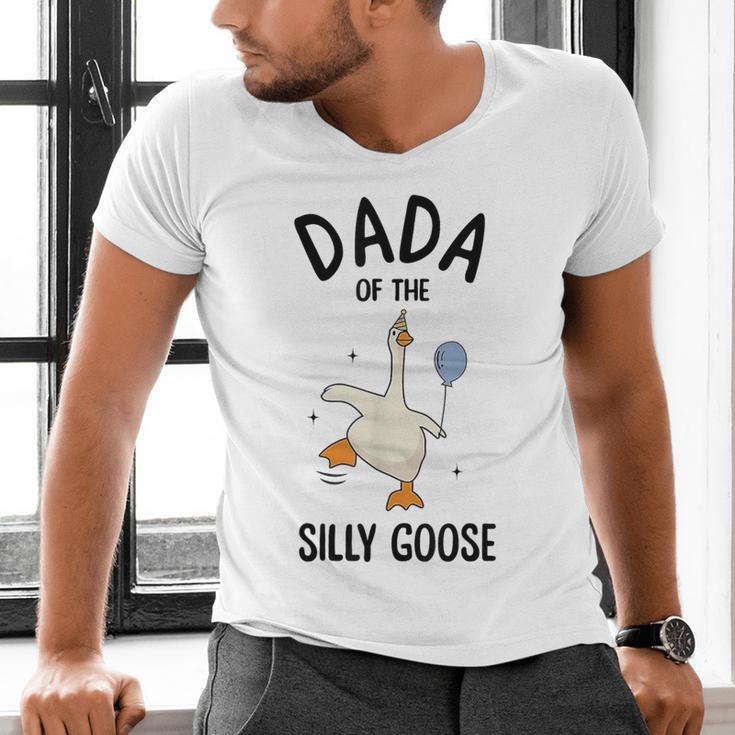 Dada Of The Silly Goose First Birthday Family Matching Men's V-Neck T-Shirt Dada Of The Silly Goose First Birthday Family Matching Men's V-Neck T-Shirt