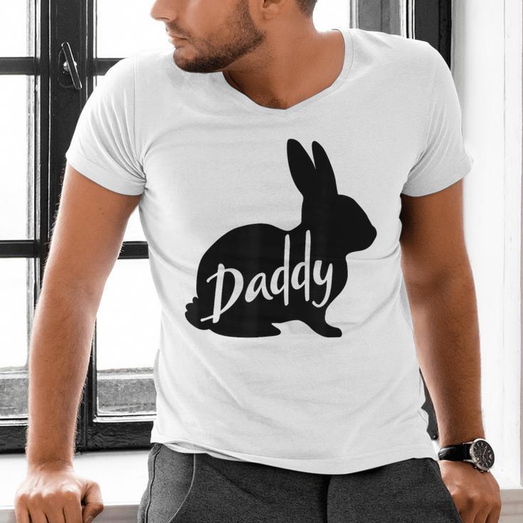 Daddy Bunny Rabbit Father Dad Easter Men's V-Neck T-Shirt Daddy Bunny Rabbit Father Dad Easter Men's V-Neck T-Shirt