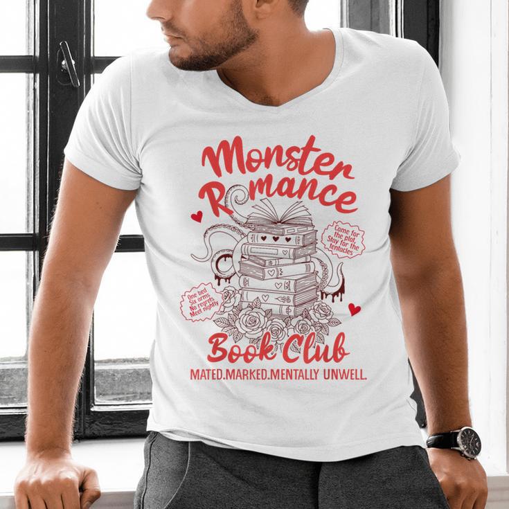 Dark Romance Reader Reading Monster Romance Book Club Men's V-Neck T-Shirt