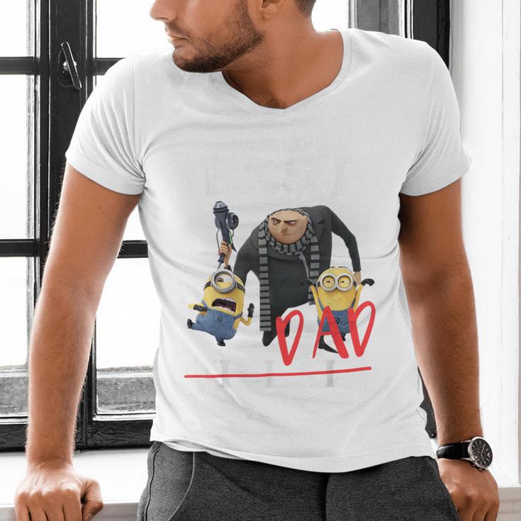 Despicable Me Minions Father's Day World's Best Dad Villain Men's V-Neck T-Shirt Despicable Me Minions Father's Day World's Best Dad Villain Men's V-Neck T-Shirt