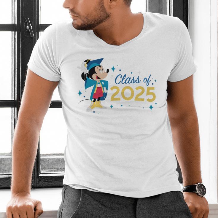 Disney Mickey Mouse Cap & Gown '25 Graduation Class Of 2025 Premium Tri-Blend Men's V-Neck T-Shirt