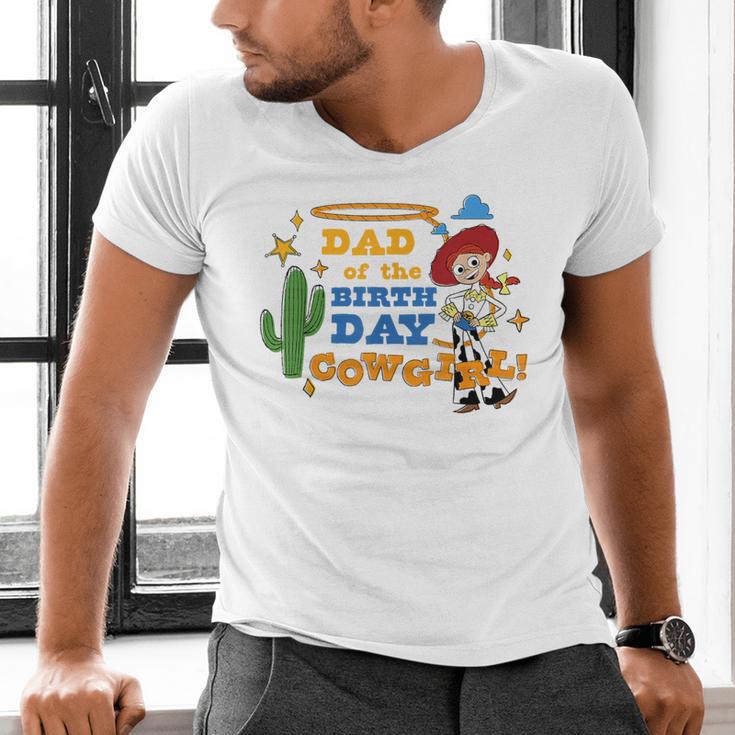 Disney And Pixar's Toy Story Dad Of The Birthday Cowgirl Men's V-Neck T-Shirt