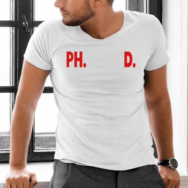 Doctorate PhinisheD PhD Graduation Premium Men's V-Neck T-Shirt