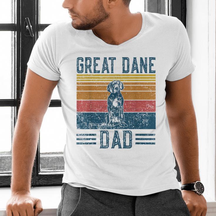 Dog Dad Vintage Great Dane Dad Men Women Kids Men's V-Neck T-Shirt