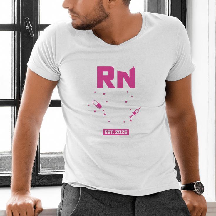 Earned It RN 2025 Nurse Graduation Nursing School Graduate Premium Tri-Blend Men's V-Neck T-Shirt