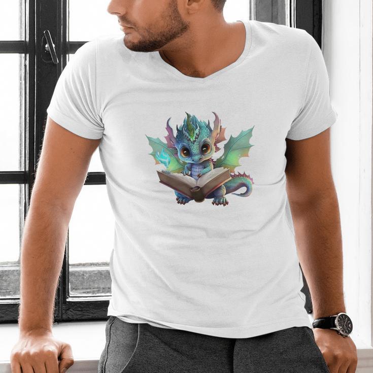 Easily Distracted By Dragon And Books Introvert Shirt Men's V-Neck T-Shirt Easily Distracted By Dragon And Books Introvert Shirt Men's V-Neck T-Shirt
