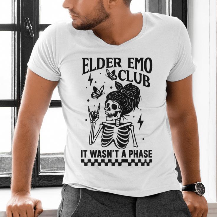 Elder Emo Club Skeleton Nostalgia It Wasn't a Phase Mom Men's V-Neck T-Shirt Elder Emo Club Skeleton Nostalgia It Wasn't a Phase Mom Men's V-Neck T-Shirt