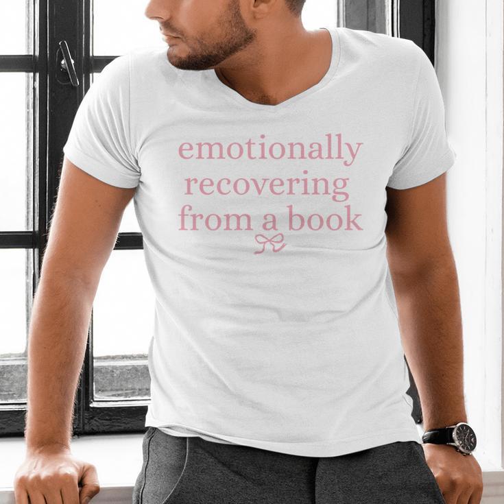 Emotionally Recovering From a Book Bookish Men's V-Neck T-Shirt