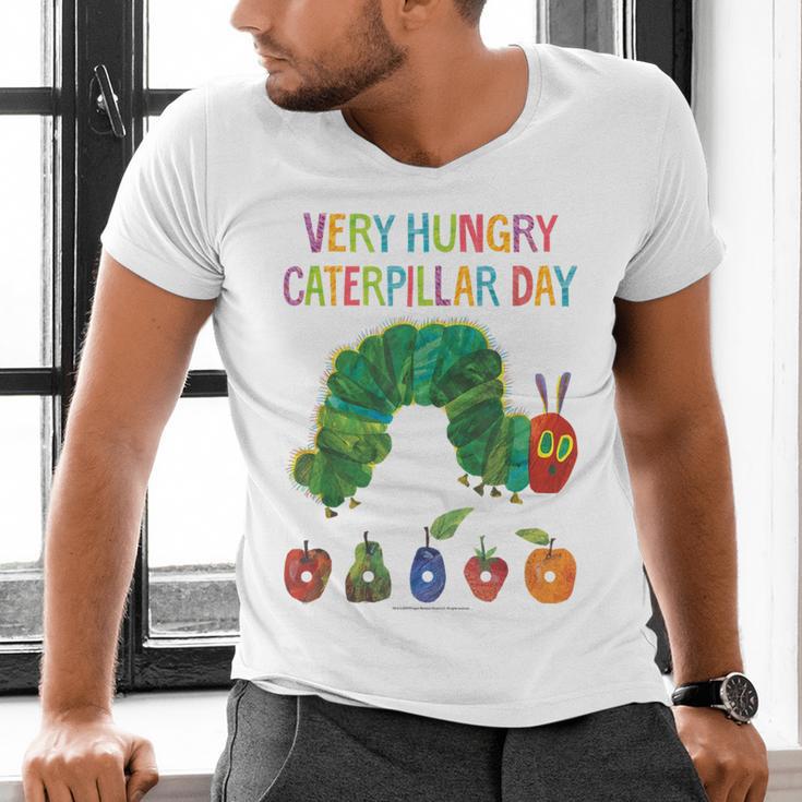 Eric Carle Very Hungry Caterpillar Day Children's Book Men's V-Neck T-Shirt