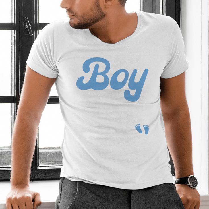 Expecting Dad Of Boy Est 2026 Father's Day Son-Dad To Be Men Men's V-Neck T-Shirt