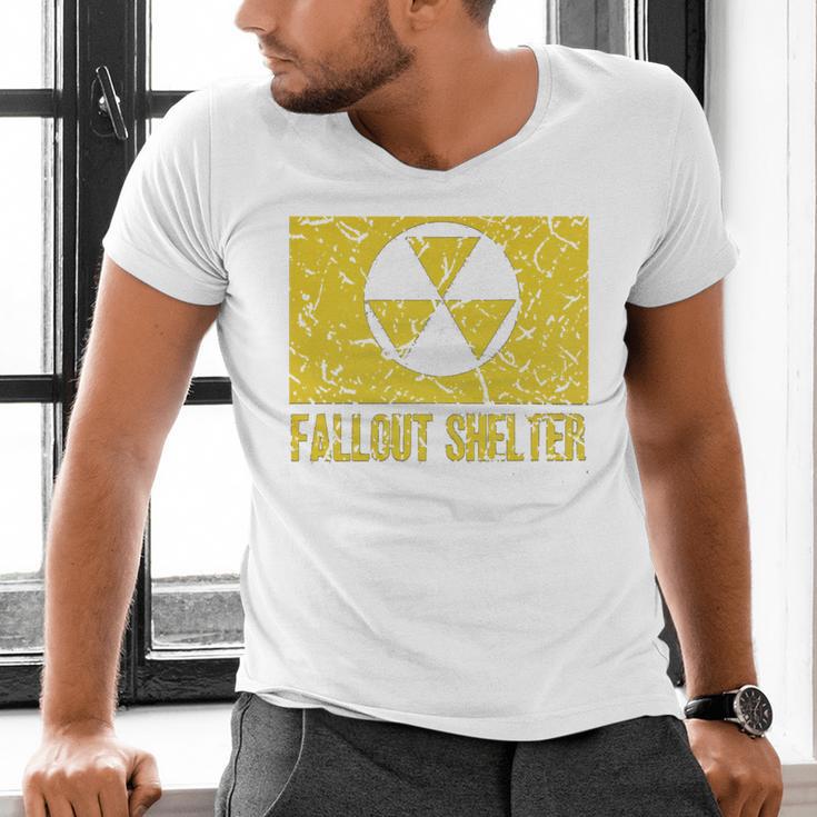 Fallout Shelter Nuclear War Radioactive Nostalgia T-Shirt Men's V-Neck T-Shirt