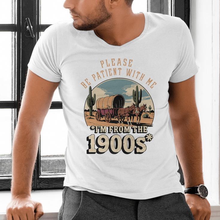Father’s Day Please Be Patient With Me I'm From The 1900s Premium Men's V-Neck T-Shirt