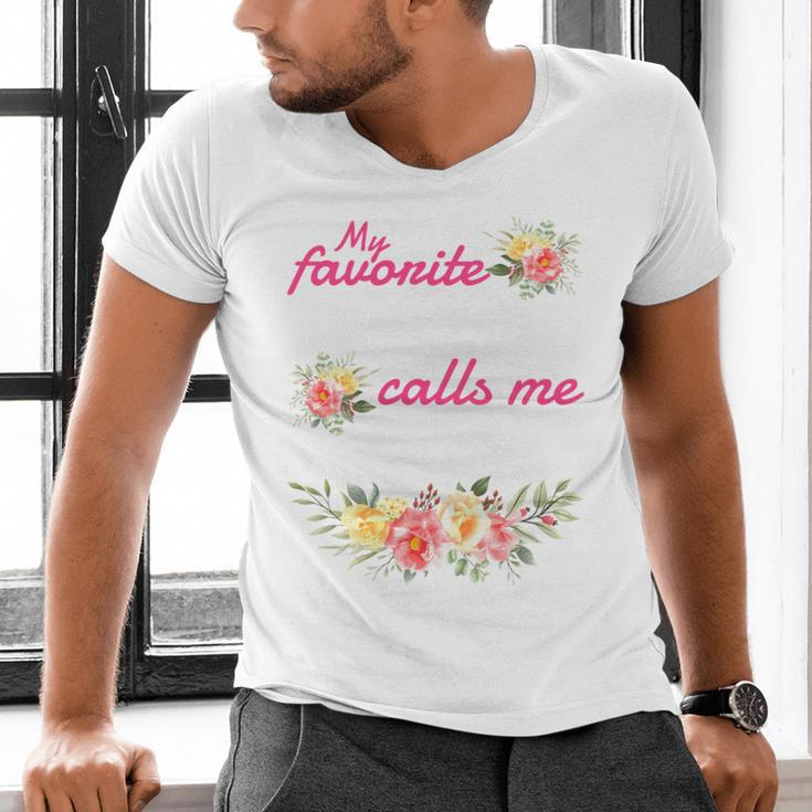 My Favorite Teacher Calls Me Mom Graduation Men's V-Neck T-Shirt