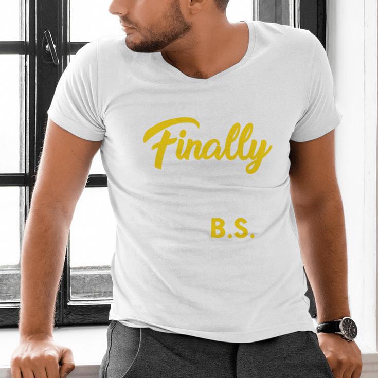 Finally Done With This BS Class Of 2025 College Graduation Premium Tri-Blend Men's V-Neck T-Shirt