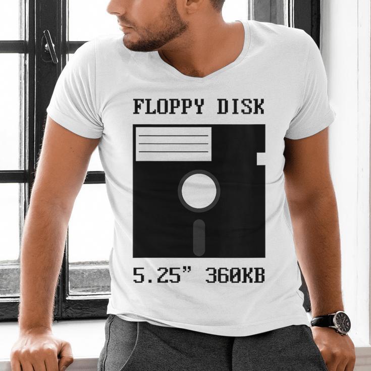 Floppy Disk Computer Nostalgia Fun PC Enthusiast History Men's V-Neck T-Shirt