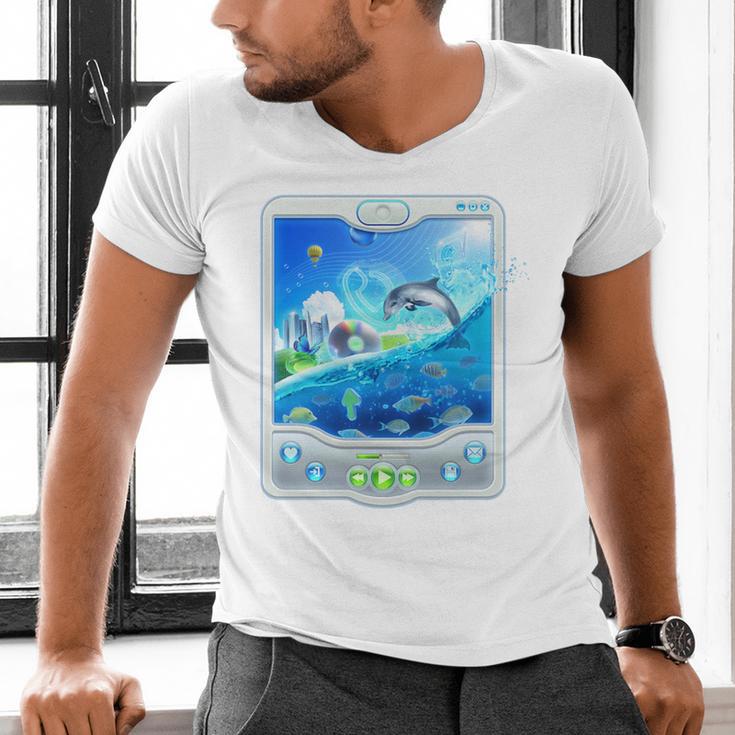 Frutiger Aero Skeuomorphism User Interface Nostalgia Premium Tri-Blend Men's V-Neck T-Shirt Frutiger Aero Skeuomorphism User Interface Nostalgia Premium Tri-Blend Men's V-Neck T-Shirt