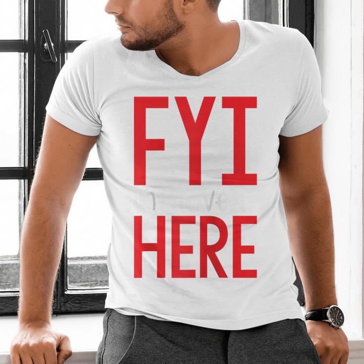 Fyi Introvert Here Raglan Baseball Tee Men's V-Neck T-Shirt