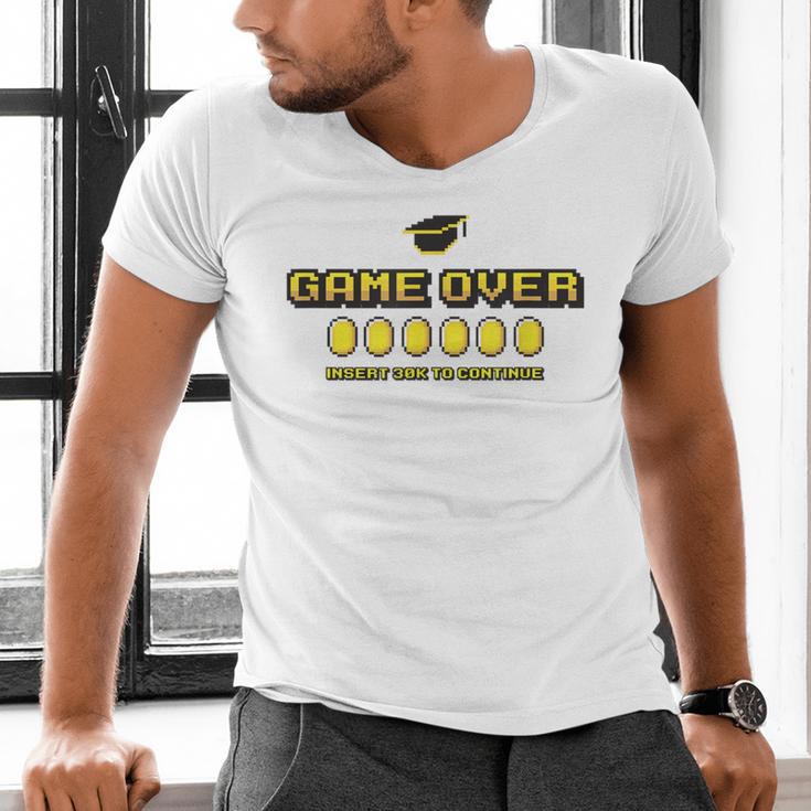 Game Over Insert 30K To Continue Graduation s Men's V-Neck T-Shirt