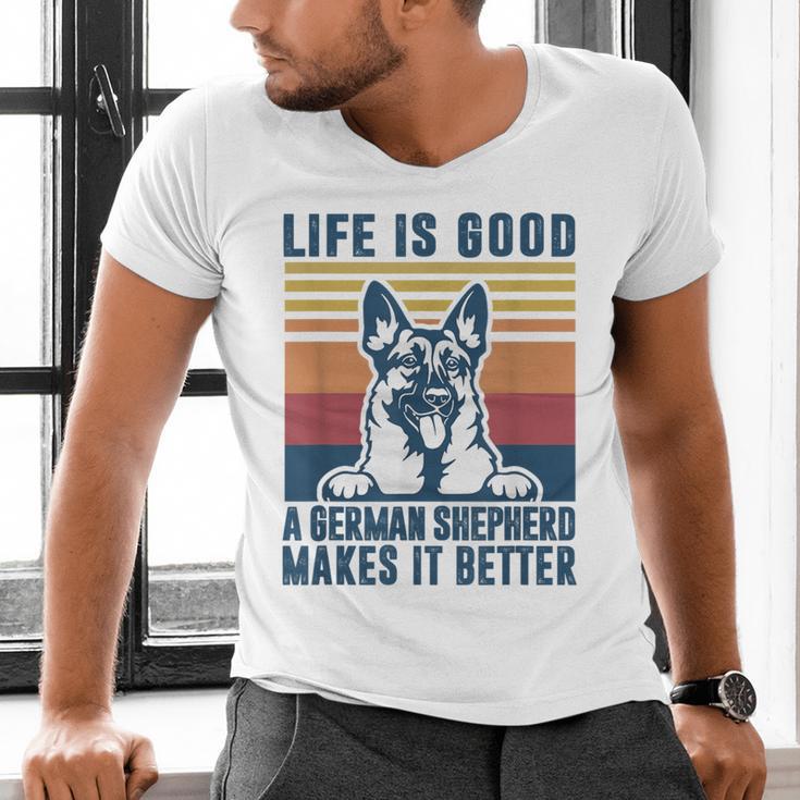 German Shepherd Men Women Dog Dad Mom German Shepherd Men's V-Neck T-Shirt