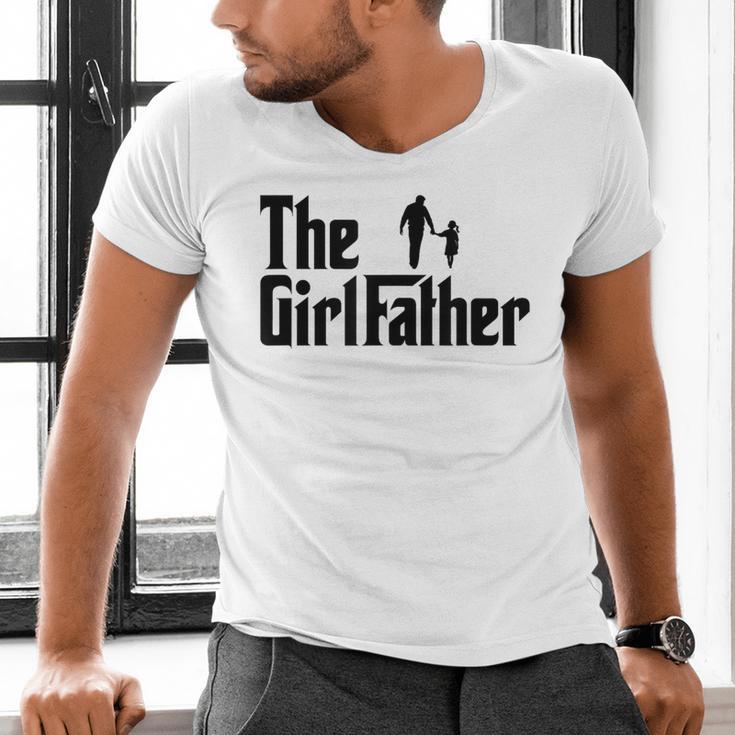 The Girl Father Dad Of Girls Daddy Daughter Men's V-Neck T-Shirt The Girl Father Dad Of Girls Daddy Daughter Men's V-Neck T-Shirt