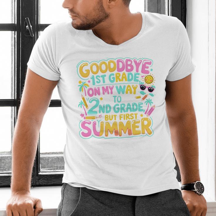 Goodbye 1st Grade To 2nd But First Summer Graduation Men's V-Neck T-Shirt
