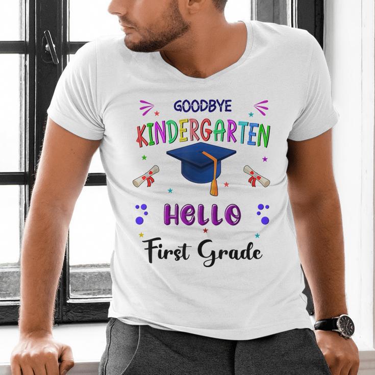 Goodbye Kindergarten Graduation Class 2025 1st Grade Kids Men's V-Neck T-Shirt