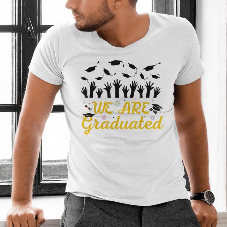 We Are Graduated Graduation Class Of 2025 Family Crew Men's V-Neck T-Shirt