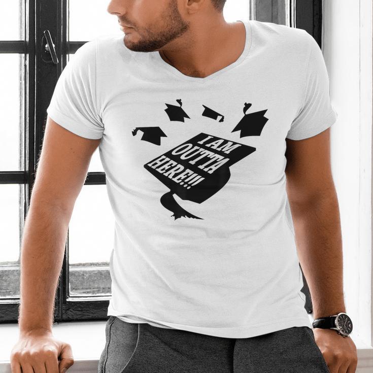 GRADUATION 2018 I AM OUTTA HERE SCHOOL MOVING UP GIFT SHIRT Men's V-Neck T-Shirt