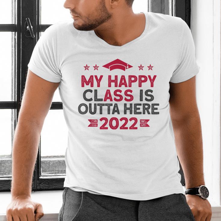 Graduation 2022 My Happy Class Is Outta Here Senior Men's V-Neck T-Shirt