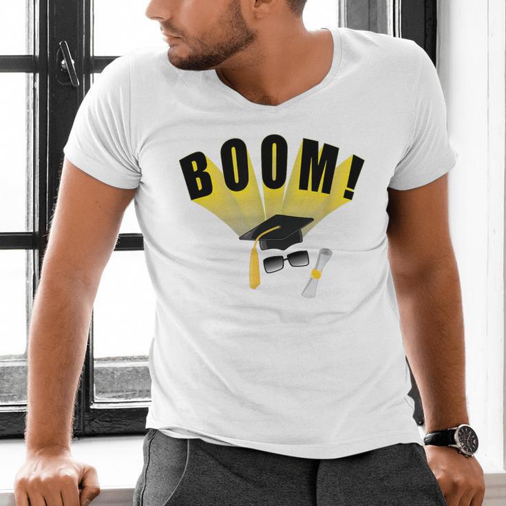 Graduation Cap And Diploma For Proud Graduation Men's V-Neck T-Shirt