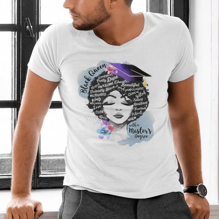 Graduation Masters Degree Woman Queen Graduate 2025 Men's V-Neck T-Shirt