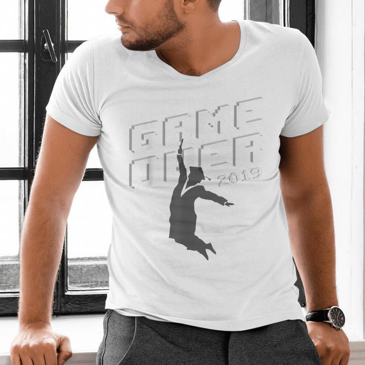 Graduation Shirt Senior Gamer T-Shirt 2019 Grad Gift Men's V-Neck T-Shirt