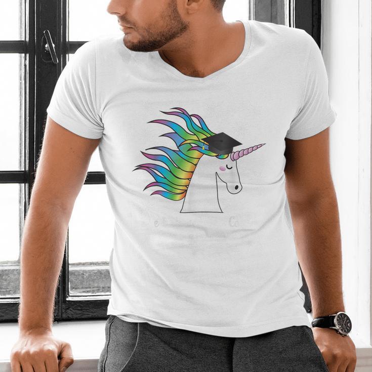 Graduation Unicorn Shirt She Believed Did School 2017 Men's V-Neck T-Shirt