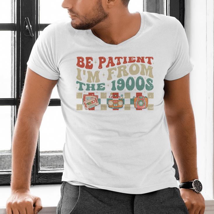 Groovy Please Be Patient With Me I'm From The 1900s Vintage Men's V-Neck T-Shirt