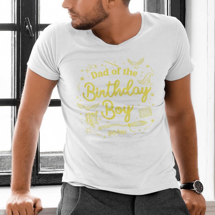 Harry Potter Dad Of The Birthday Boy Magical Things Logo Men's V-Neck T-Shirt
