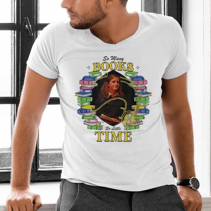 Harry Potter Hermione So Many Books So Little Time Portrait Men's V-Neck T-Shirt