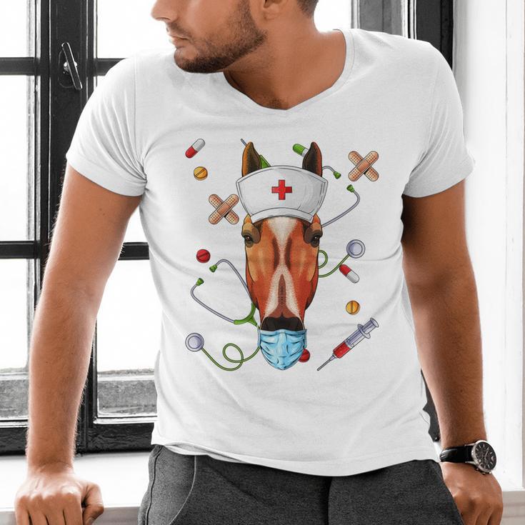 Horse Nurse RN ER Nursing School Graduation Men's V-Neck T-Shirt