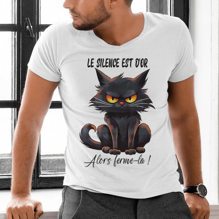 Humor Provocateur Sarcasm Closes The Silence Introvert Chat Men's V-Neck T-Shirt