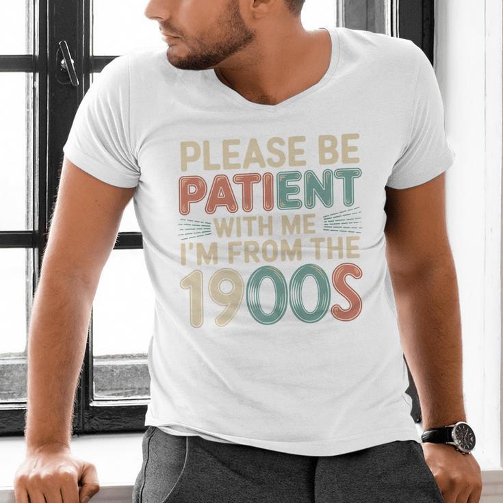 Humor Retro Please Be Patient With Me I'm From The 1900s Premium Men's V-Neck T-Shirt Humor Retro Please Be Patient With Me I'm From The 1900s Premium Men's V-Neck T-Shirt