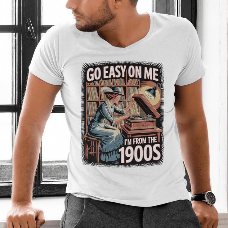 I'm From The 1900s Vinyl Record Lover For Women Premium Men's V-Neck T-Shirt