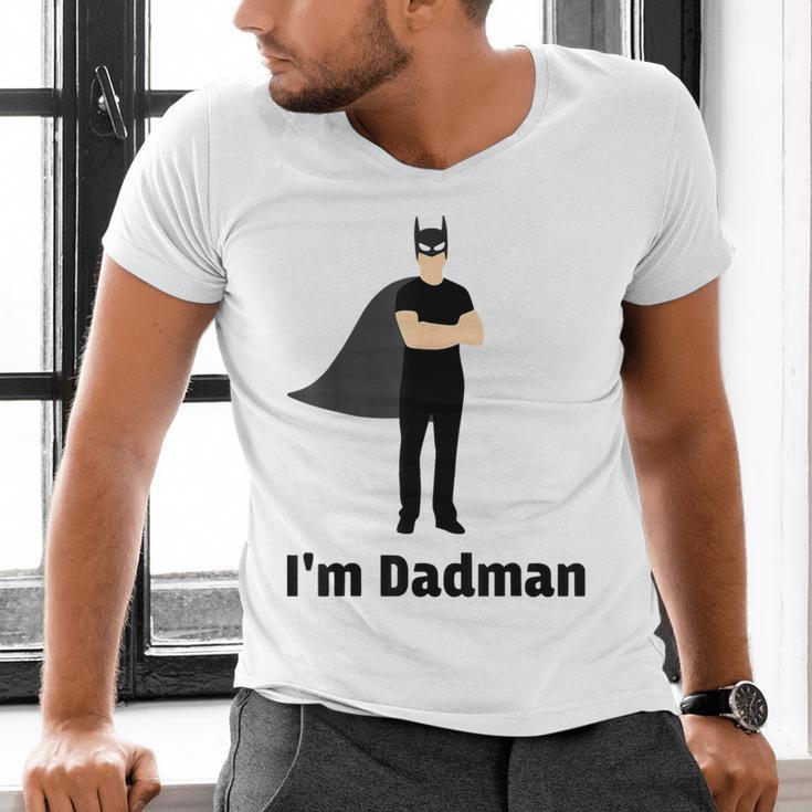 I'm Dadman Superhero Dad Father's Day Men's V-Neck T-Shirt