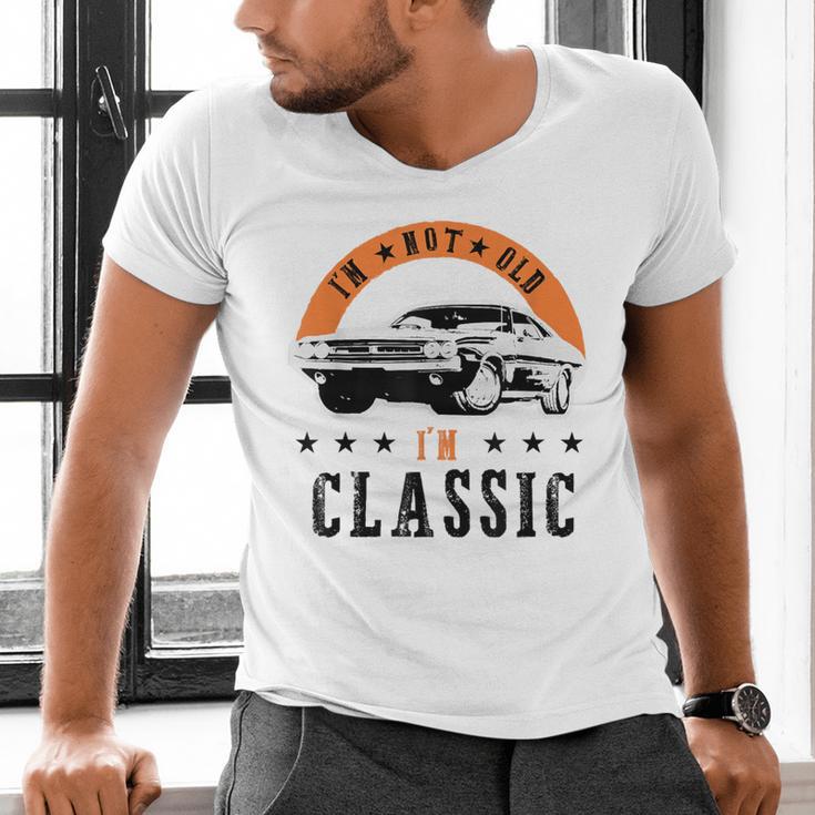 I'm Not Old I'm Classic Muscle Cars Retro Dad Vintage Car Men's V-Neck T-Shirt