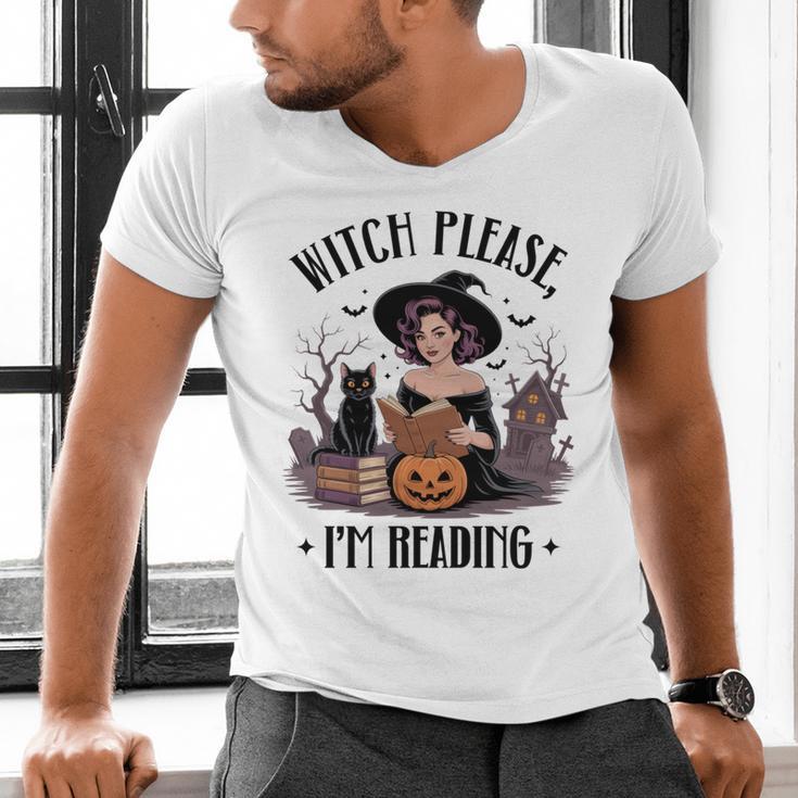 I'm Reading Halloween Witch Book Lover Men's V-Neck T-Shirt I'm Reading Halloween Witch Book Lover Men's V-Neck T-Shirt