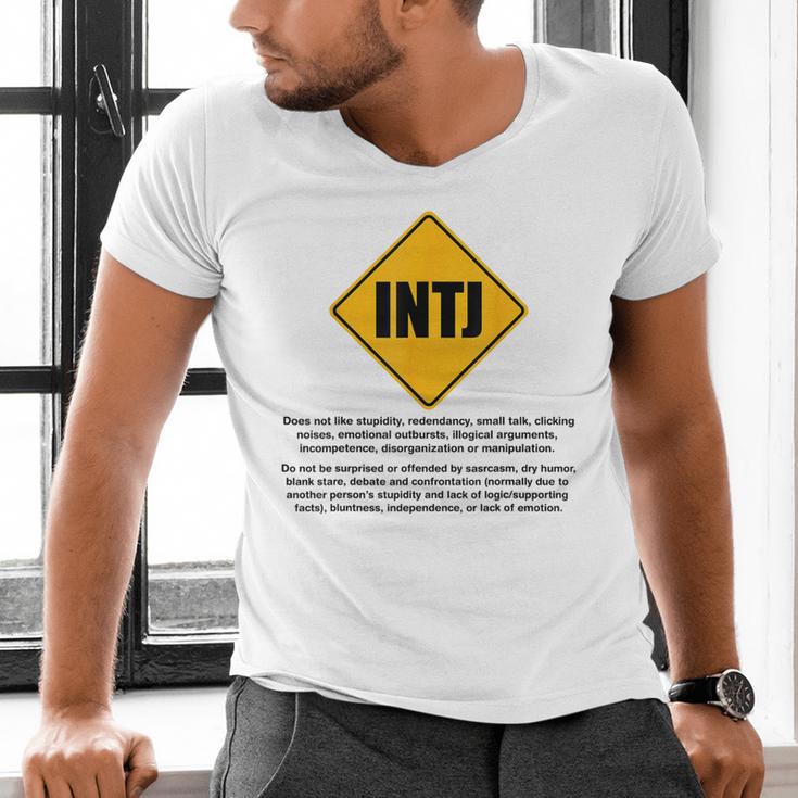 INTJ Warnings Architect Personality Type Introvert Men's V-Neck T-Shirt INTJ Warnings Architect Personality Type Introvert Men's V-Neck T-Shirt
